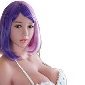 165cm Amazing Purple Wig Artificial Elegant Ladies Huge Breast Best Silicone Life Size Sex Doll for Men invented by automatic woman